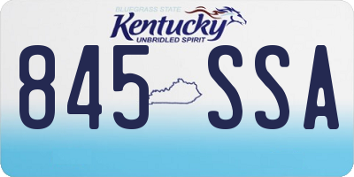 KY license plate 845SSA