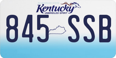 KY license plate 845SSB