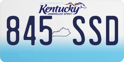 KY license plate 845SSD