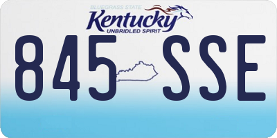 KY license plate 845SSE