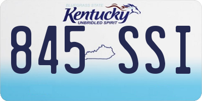 KY license plate 845SSI