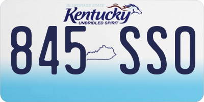 KY license plate 845SSO