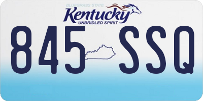 KY license plate 845SSQ