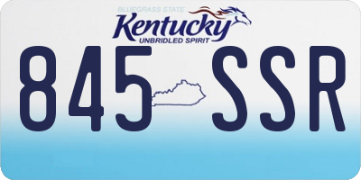 KY license plate 845SSR