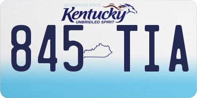 KY license plate 845TIA