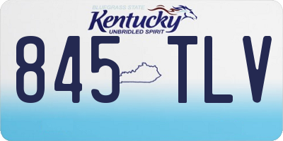 KY license plate 845TLV