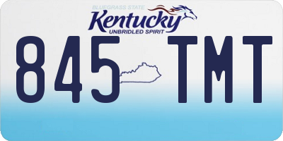 KY license plate 845TMT