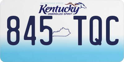 KY license plate 845TQC
