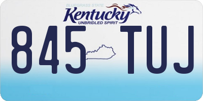 KY license plate 845TUJ