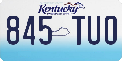 KY license plate 845TUO