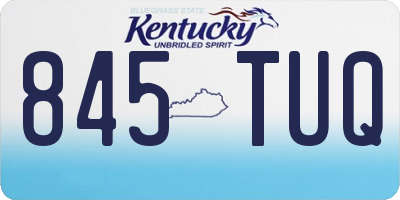 KY license plate 845TUQ