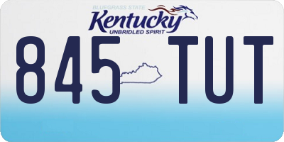 KY license plate 845TUT