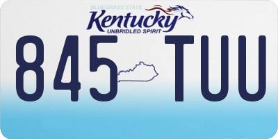 KY license plate 845TUU