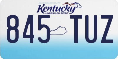 KY license plate 845TUZ