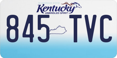 KY license plate 845TVC