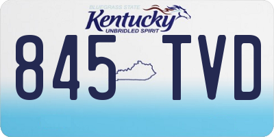 KY license plate 845TVD
