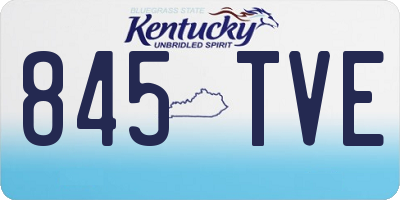 KY license plate 845TVE