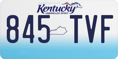 KY license plate 845TVF
