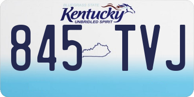 KY license plate 845TVJ