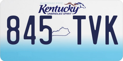 KY license plate 845TVK