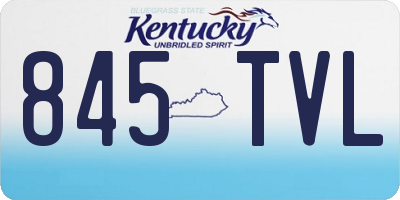 KY license plate 845TVL
