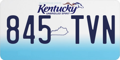 KY license plate 845TVN