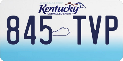 KY license plate 845TVP