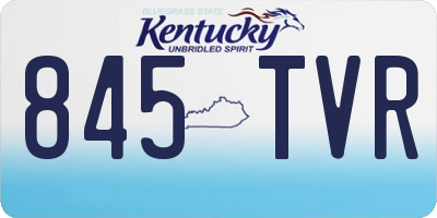KY license plate 845TVR