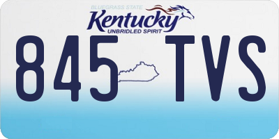 KY license plate 845TVS