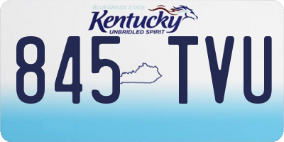 KY license plate 845TVU