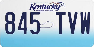 KY license plate 845TVW
