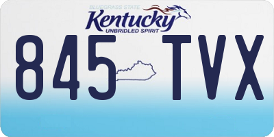 KY license plate 845TVX