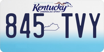 KY license plate 845TVY