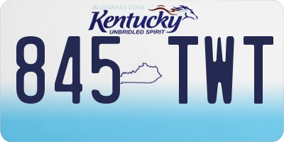 KY license plate 845TWT