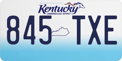 KY license plate 845TXE