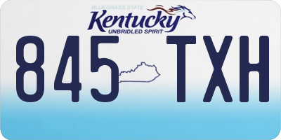 KY license plate 845TXH