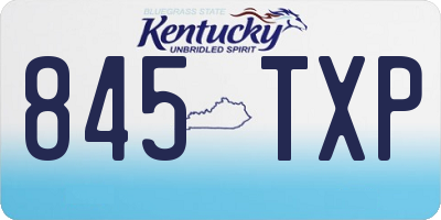 KY license plate 845TXP