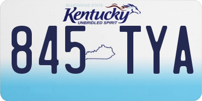 KY license plate 845TYA