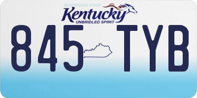 KY license plate 845TYB
