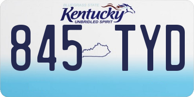 KY license plate 845TYD