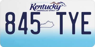 KY license plate 845TYE