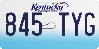 KY license plate 845TYG