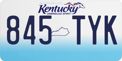 KY license plate 845TYK