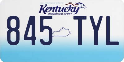 KY license plate 845TYL