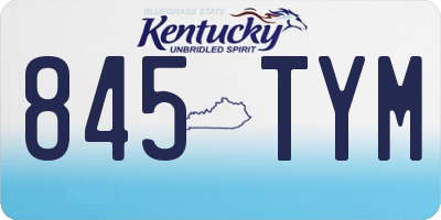 KY license plate 845TYM
