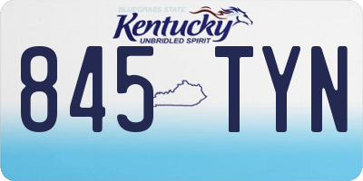 KY license plate 845TYN