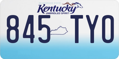 KY license plate 845TYO