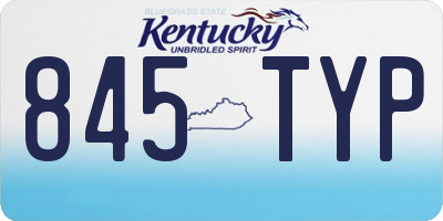 KY license plate 845TYP