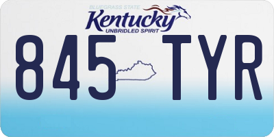 KY license plate 845TYR