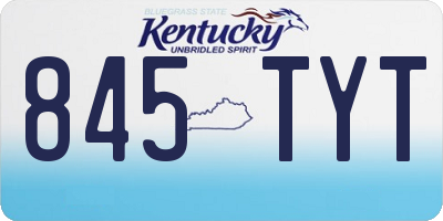 KY license plate 845TYT